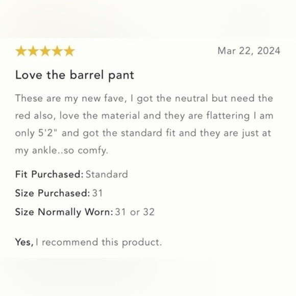 NWT Size 32 - Anthropologie Cotton Cropped Vintage Barrel Pants (NWT US$ 138) - Picture 11 of 16